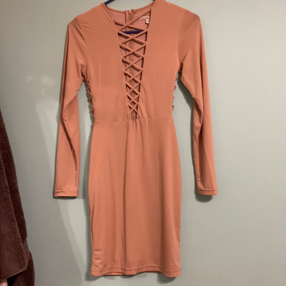Pink Long sleeve dress